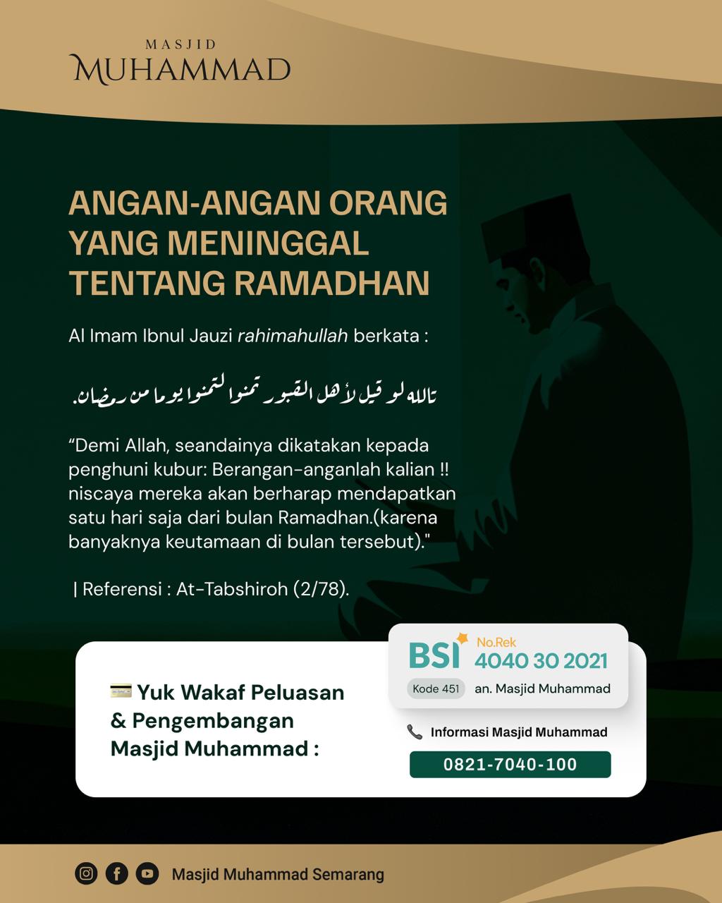 ANGAN-ANGAN ORANG YANG MENINGGAL TENTANG RAMADHAN ANGAN-ANGAN ORANG YANG MENINGGAL TENTANG RAMADHAN